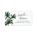 Search for palm return address labels Watercolor