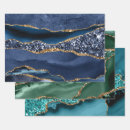 Search for teal and gold wrapping paper Agate marble
