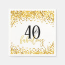 Search for happy 40 40th birthday napkins 40 and fabulous