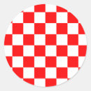 Search for red and white check stickers Chequered