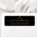 Search for elegant black and gold return address labels Minimal