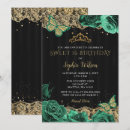 Search for gold green sweet 16 invitations Butterfly