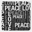 Search for peace stickers Black