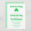 Search for irish seasonal invitations Shamrock