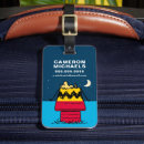 Search for camping luggage tags Snoopy