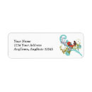Search for bird on a branch return address labels Tree