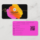 Search for neon orange business cards Beautician