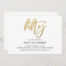 Search for gold 50th birthday invitations Glitter