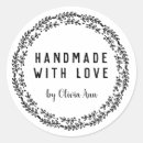 Search for handmade with love stickers Kraft