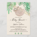 Search for rainforest baby shower invitations Sloth