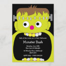 Search for monster face invitations Green