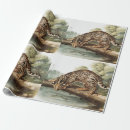 Search for animals of wild wrapping paper Vintage