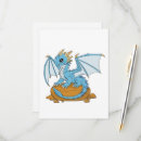 Search for mythical dragon invitations Blue