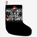 Search for football christmas stockings Santa