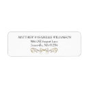 Search for gold flourish return address labels Black