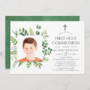 Search for green first communion invitations Trendy