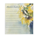 Search for watercolor sunflower notepads Elegant