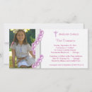 Search for pink damask first communion invitations Cross