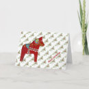 Search for dala horse christmas cards Red