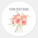 Search for watercolor flowers wedding stickers Peony