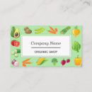Search for vegetable business cards Food