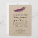 Search for boho feather wedding invitations Watercolor