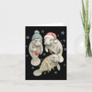 Search for manatee christmas cards Santa