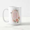 Search for vintage floral monogram mugs Gold