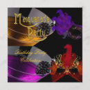 Search for purple gold masquerade party invitations Mardi gras