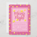 Search for pink movie night invitations Popcorn