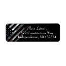 Search for america flag return address labels Vintage