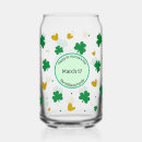 Search for 4 leaf clover beer glasses St patrick's day