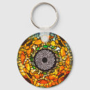 Search for stained glass key rings Floral