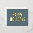 Search for happy postcards Gold foil