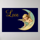 Search for vintage crescent moon posters Cherub