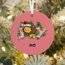 Search for lion christmas tree decorations Metal