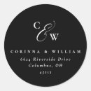 Search for formal return address stickers Black and white