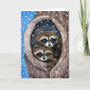 Search for raccoon christmas cards Woodland
