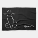 Search for black and white cat tea towels Modern