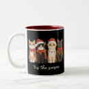 Search for funny cat christmas mugs Snow