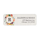 Search for pink orange floral return address labels Rustic