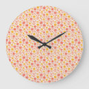 Search for pink flower pattern clocks Flowers