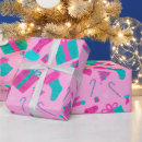 Search for christmas stocking wrapping paper Pink