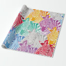 Search for animals of wild wrapping paper Blue