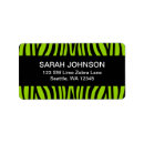 Search for lime green and black return address labels Zebra