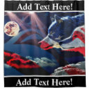 Search for wolf shower curtains Full moon