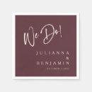 Search for burgundy wedding napkins Simple
