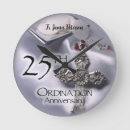 Search for 25th anniversary clocks Silver