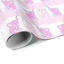 Search for pink elephant wrapping paper It's a girl