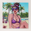 Search for women puzzles Beach